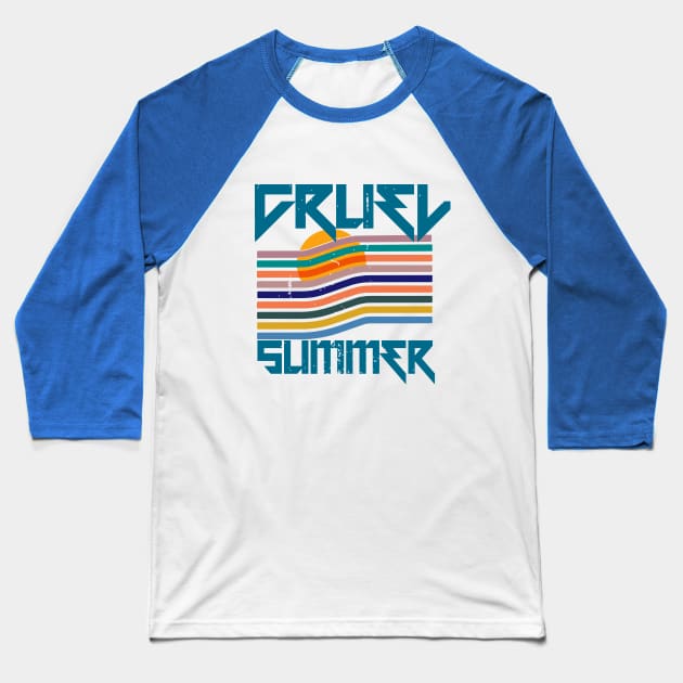 Cruel Summer Baseball T-Shirt by theplaidplatypusco